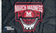 Load image into Gallery viewer, miami redhawks basketball march madness 2026 flag for college dorm decor
