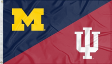 Load image into Gallery viewer, michigan indiana house divided flag for college dorm decor
