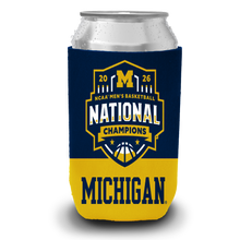Load image into Gallery viewer, michigan ncaa men's basketball national champions 2026 can cooler 
