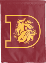 Load image into Gallery viewer, red minnesota state duluth d double sided house flag for man cave decor
