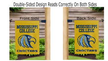 Load image into Gallery viewer, gold mississippi college choctaws double sided garden flag for yard decor
