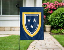 Load image into Gallery viewer, murray state university garden flag with shield logo for yard decor
