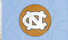 Load image into Gallery viewer, blue north carolina basketball flag for college dorm decor
