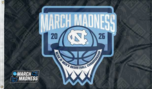 Load image into Gallery viewer, north carolina basketball march madness 2026 flag for college dorm decor
