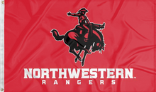 Load image into Gallery viewer, red northwestern oklahoma state university rangers flag for college dorm decor
