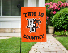 Load image into Gallery viewer, double sided garden flag with this is bowling green country logo for yard decor

