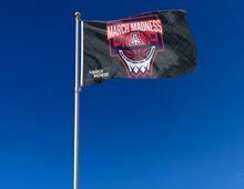Load image into Gallery viewer, outdoor display of arizona basketball march madness 2026 flag for tailgate decor
