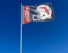 Load image into Gallery viewer, outdoor display of florida atlantic university football flag for tailgate decor
