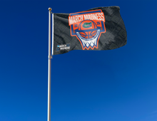 Load image into Gallery viewer, outdoor display of florida basketball march madness 2026 flag for tailgate decor
