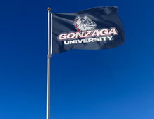 Load image into Gallery viewer, outdoor display of gonzaga university flag for tailgate decor

