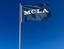 Load image into Gallery viewer, outdoor display of blue mcla 3x5 flag for tailgate decor
