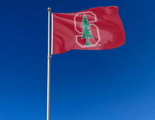Load image into Gallery viewer, outdoor display of red stanford university flag for tailgate decor
