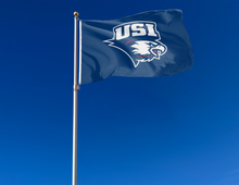 Load image into Gallery viewer, outdoor display of blue usi screaming eagles flag for tailgate decor
