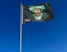 Load image into Gallery viewer, outdoor display of wright state basketball march madness 2026 flag for tailgate decor
