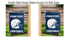 Load image into Gallery viewer, penn state football logo reading correctly on both sides of garden flag
