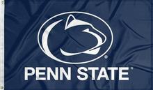 Load image into Gallery viewer, blue penn state university flag for college dorm decor
