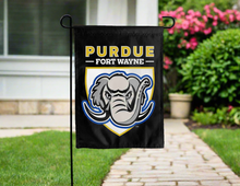Load image into Gallery viewer, black purdue fort wayne double sided garden flag for yard decor
