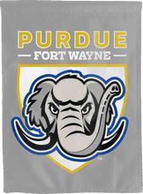 Load image into Gallery viewer, grey purdue fort wayne double sided house flag for man cave decor
