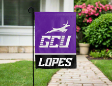 Load image into Gallery viewer, purple and black gcu lopes double sided garden flag for yard decor
