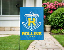 Load image into Gallery viewer, light blue rollins college double sided garden flag for yard decor
