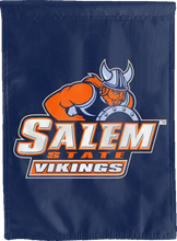 Load image into Gallery viewer, blue salem state university double sided house flag for game day decor
