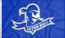 Load image into Gallery viewer, blue seton hall university flag for college dorm decor
