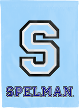 Load image into Gallery viewer, light blue spelman college double sided house flag for man cave decor
