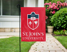 Load image into Gallery viewer, red st john's university double sided garden flag for yard decor
