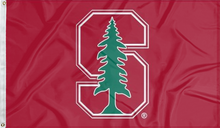 Load image into Gallery viewer, red stanford university flag for college dorm decor
