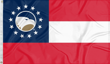Load image into Gallery viewer, state of georgia flag style georgia southern eagles flag for college dorm decor
