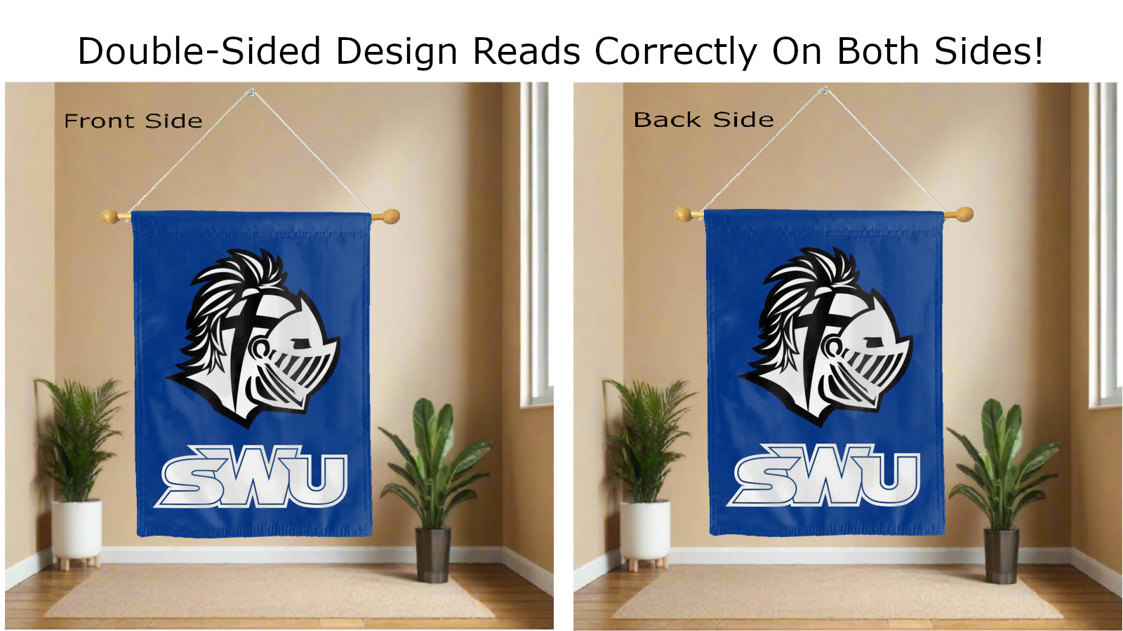 Swu Logo Sticker Southern Wesleyan University - Warriors Double Sided House Flag – A to ...