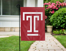 Load image into Gallery viewer, red temple university double sided garden flag for yard decor
