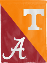 Load image into Gallery viewer, tennessee alabama double sided house flag for college dorm decor
