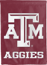 Load image into Gallery viewer, maroon texas A&amp;M aggies double sided house flag for college dorm decor
