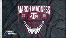 Load image into Gallery viewer, texas a&amp;m basketball march madness 2026 flag for college dorm decor
