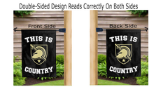 Load image into Gallery viewer, this is army west point country logo reading correctly on both sides of garden flag
