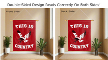 Load image into Gallery viewer, this is ewu country logo reading correctly on both sides of house flag
