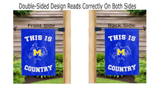 Load image into Gallery viewer, this is mcneese state country logo reading correctly on both sides of garden flag

