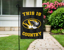 Load image into Gallery viewer, black this is missouri tigers country double sided garden flag for yard decor
