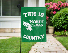 Load image into Gallery viewer, double sided garden flag with this is north texas country logo for yard decor
