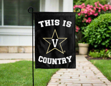 Load image into Gallery viewer, this is vanderbilt country garden flag hung for yard decor
