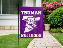 Load image into Gallery viewer, purple truman bulldogs double sided garden flag for yard decor
