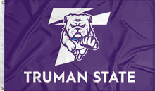 Load image into Gallery viewer, purple truman state university flag for college dorm decor
