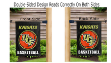 Load image into Gallery viewer, ucf basketball logo reading correctly on both sides of garden flag
