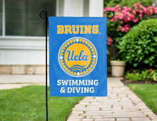 Load image into Gallery viewer, blue ucla swimming and diving garden flag for yard decor
