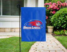 Load image into Gallery viewer, blue umass lowell double sided garden flag for yard decor
