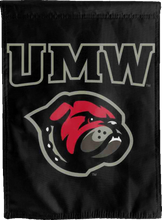 Load image into Gallery viewer, black umw bulldogs double sided house flag for man cave decor
