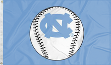 Load image into Gallery viewer, blue unc tar heels baseball flag for college dorm decor
