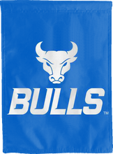 Load image into Gallery viewer, blue university at buffalo double sided house flag for man cave decor
