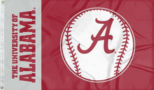 Load image into Gallery viewer, university of alabama baseball flag for college dorm decor
